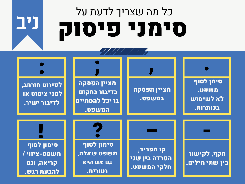 הכל על סִימָנֵי פִּסּוּק by olfat jaber - Illustrated by אולפת ג