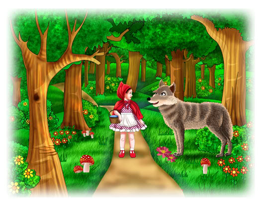 ليلى الحمراء والذئب الشرير by hiba - Illustrated by هبة ثابت - Ourboox.com