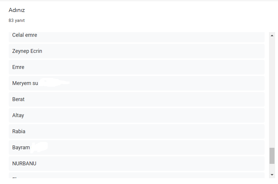 Proje Öğrenci Son Değerlendirme Anket Sonuçları by Güldane Aydın - Ourboox.com