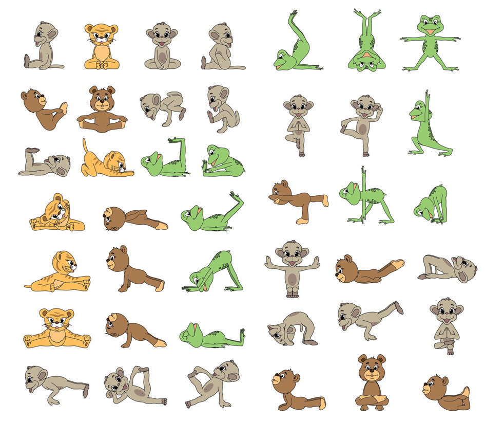 Йога для детей в картинках by juliya - Ourboox.com