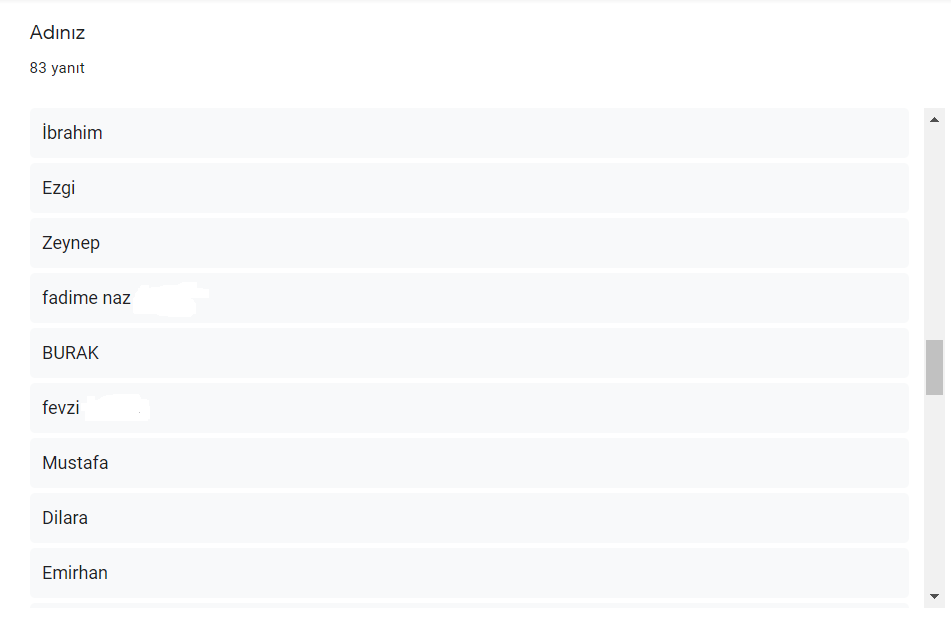 Proje Öğrenci Son Değerlendirme Anket Sonuçları by Güldane Aydın - Ourboox.com