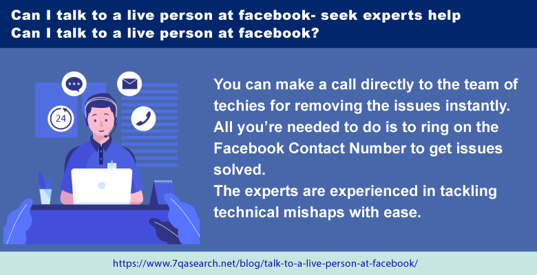 Can I talk to a live person at facebook