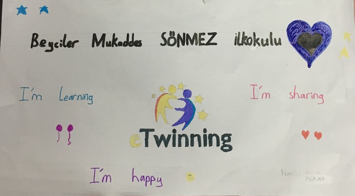 I’m learning, I’m sharing, I’m happy student posters by ANONİM  - Illustrated by  student posters - Ourboox.com