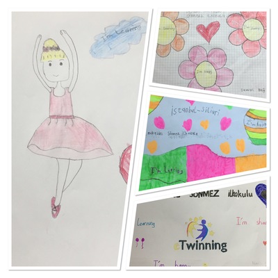 I’m learning, I’m sharing, I’m happy student posters by ANONİM  - Illustrated by  student posters - Ourboox.com