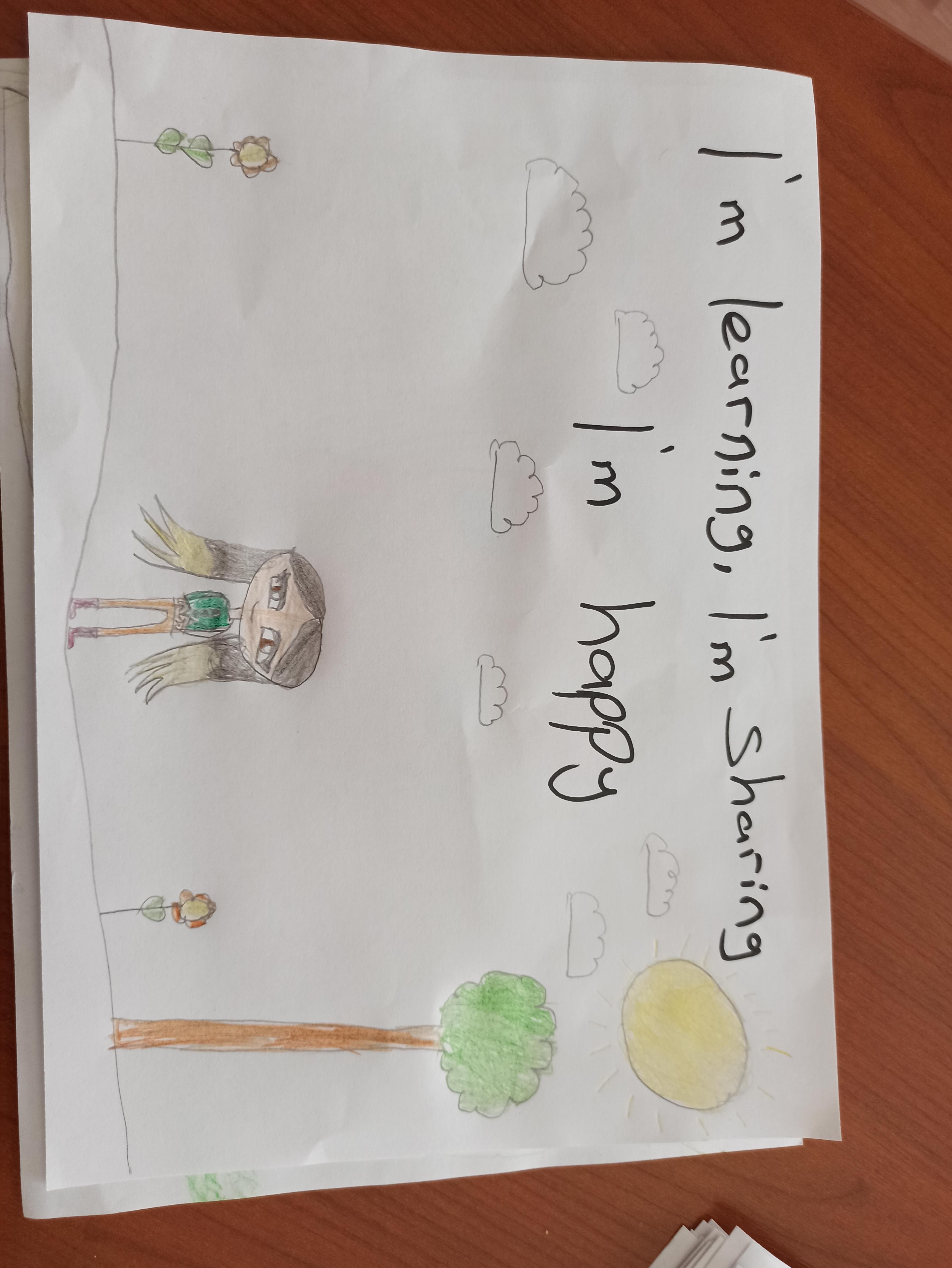 I’m learning, I’m sharing, I’m happy student posters by ANONİM  - Illustrated by  student posters - Ourboox.com