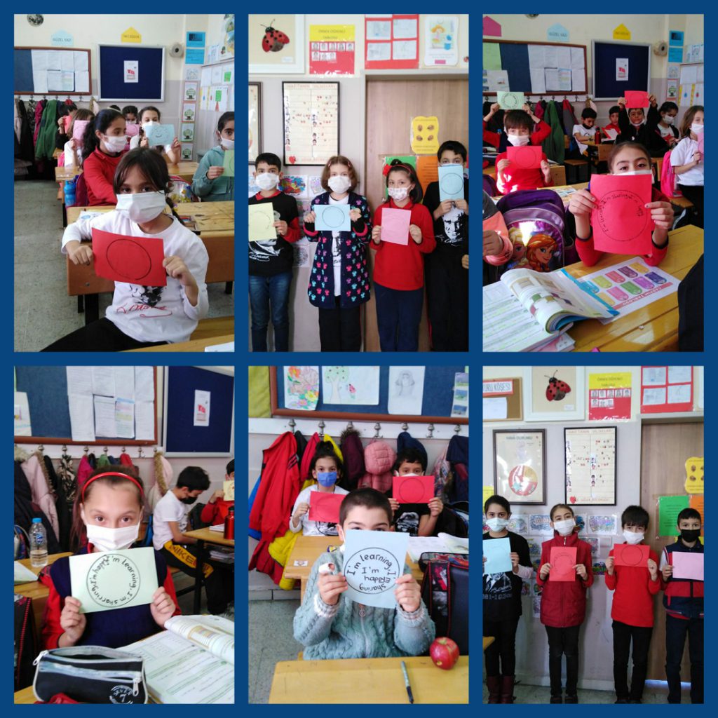 I’m learning, I’m sharing, I’m happy student posters by ANONİM  - Illustrated by  student posters - Ourboox.com