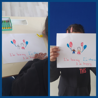 I’m learning, I’m sharing, I’m happy student posters by ANONİM  - Illustrated by  student posters - Ourboox.com