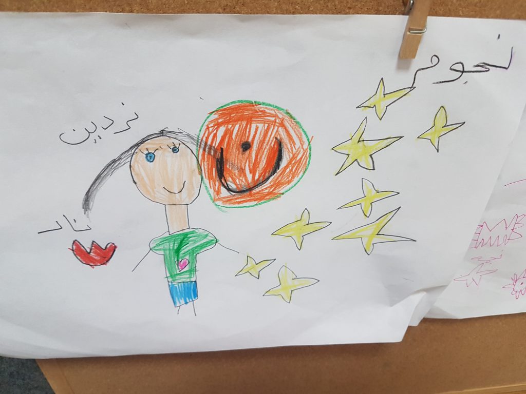 فعاليات في أعقاب قصة “حكاية نقطة على دفتر أبيض” by mysona hasarmi - Illustrated by عمل وابداع اطفال بستان وروضات المزرعة - Ourboox.com