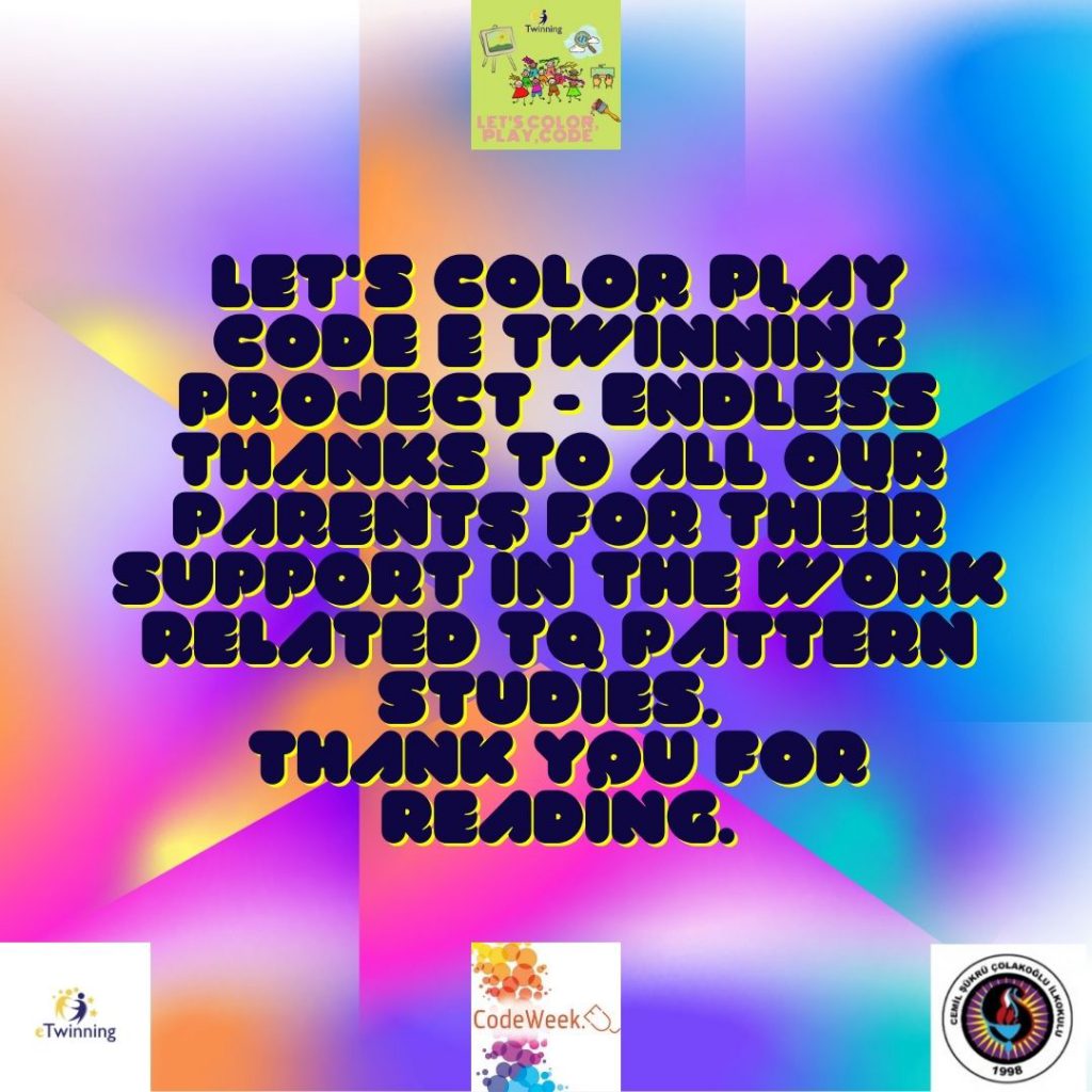 Let’s Color Play Code e Twinning Project – Code Week Certificates for Pattern Work by sukran  - Illustrated by Şükran Yenigelen - Ourboox.com