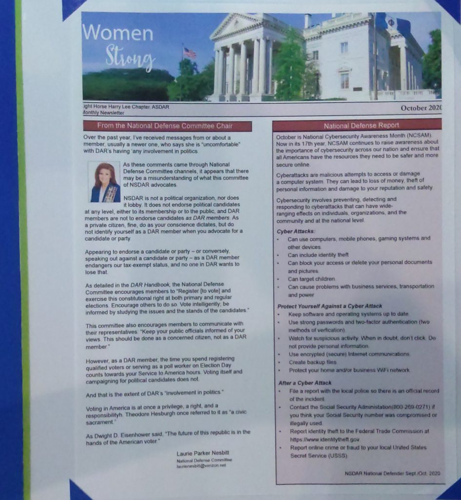 Light Horse Harry Lee Chapter Scrapbook 2020-2021 by Karen Baber - Ourboox.com