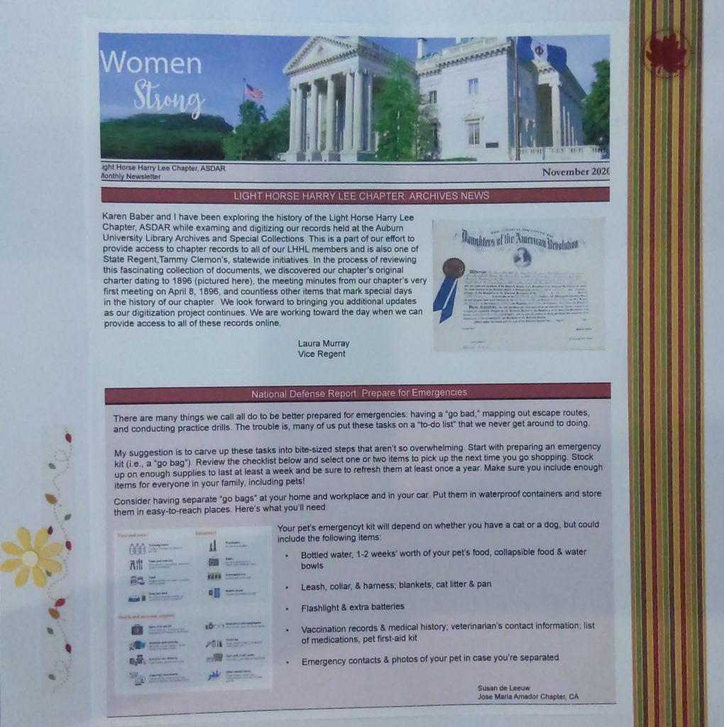 Light Horse Harry Lee Chapter Scrapbook 2020-2021 by Karen Baber - Ourboox.com