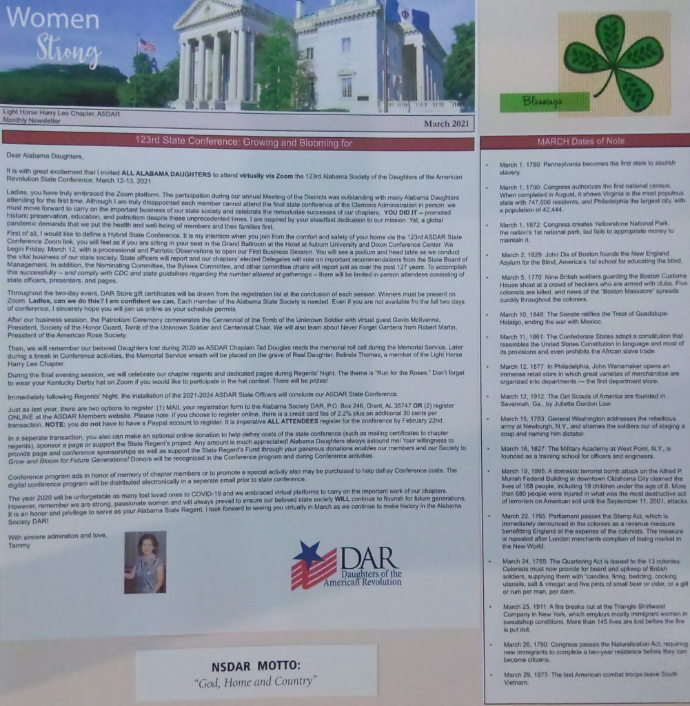 Light Horse Harry Lee Chapter Scrapbook 2020-2021 by Karen Baber - Ourboox.com