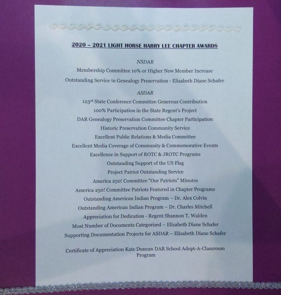 Light Horse Harry Lee Chapter Scrapbook 2020-2021 by Karen Baber - Ourboox.com