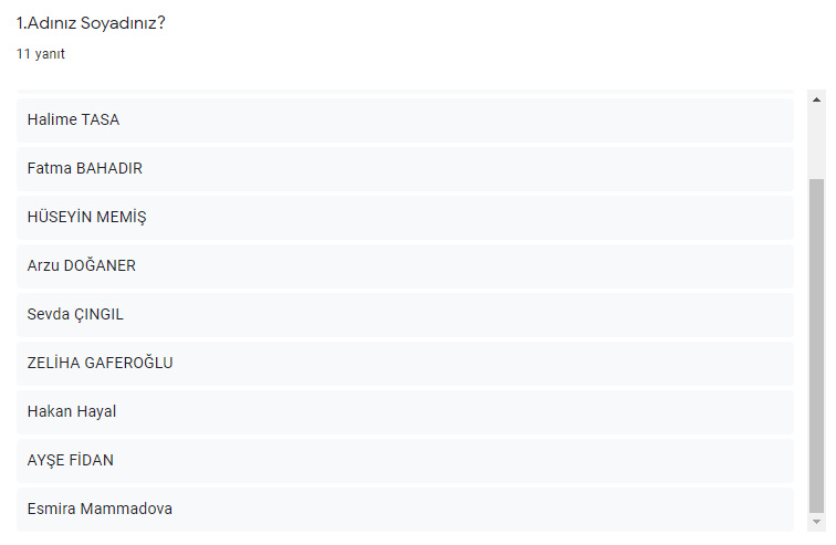 RESFEBE DÜNYASINA YOLCULUK PROJESİ ÖĞRETMEN ÖN TEST ANALİZ by ZELİHA - Ourboox.com