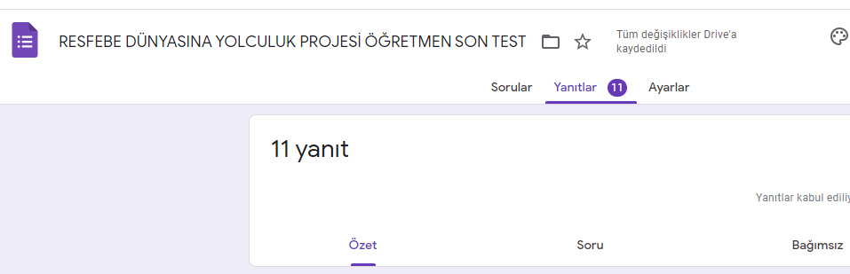 RESFEBE DÜNYASINA YOLCULUK PROJESİ ÖĞRETMEN SON TEST analiz by ZELİHA - Ourboox.com