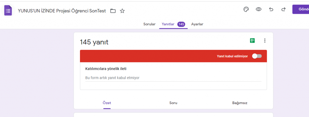 YUNUS’UN İZİNDE eTwinning PROJESİ ÖĞRENCİ SON TEST ANALİZ by ZELİHA - Ourboox.com