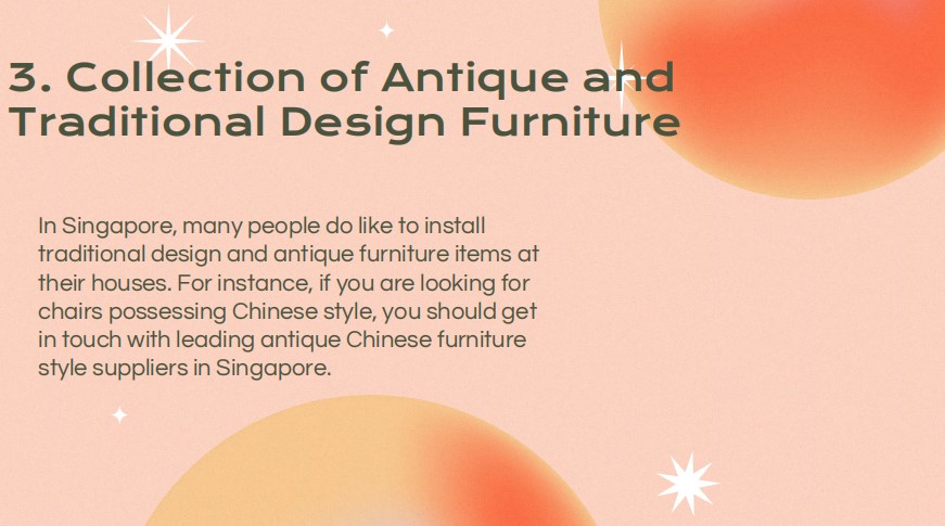 Collection of Antique and Traditional Design Furniture